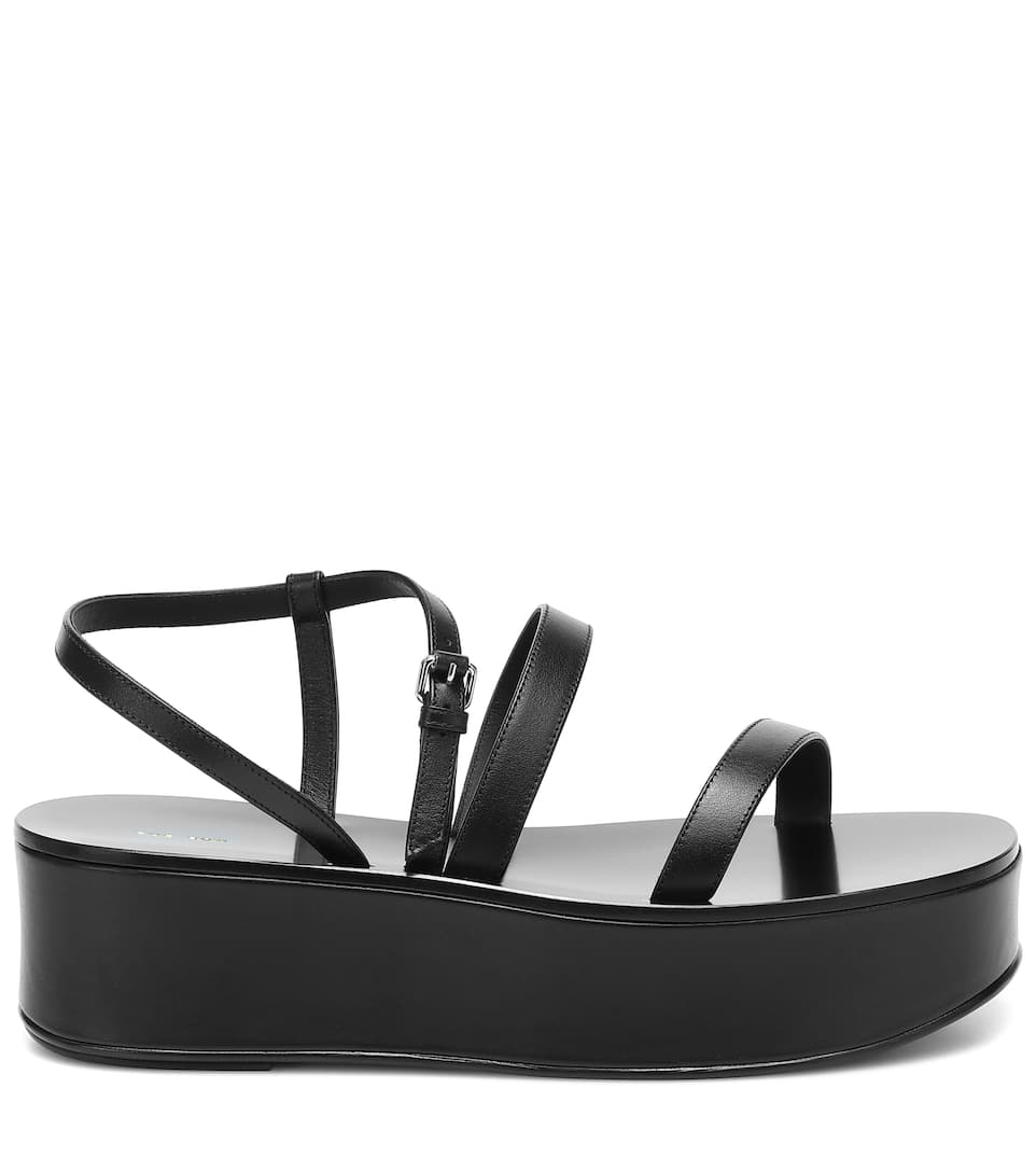 Purchase therowsale online - Wedge platform leather sandals The Row ...